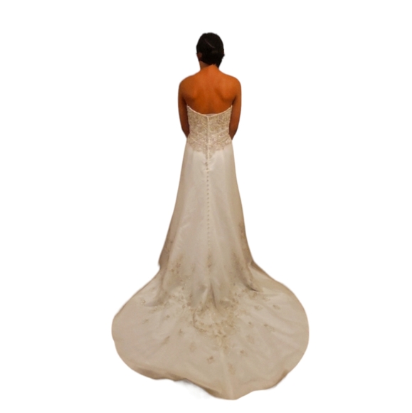 Casablanca size 4 style c1936 white wedding gown - Picture 1 of 8